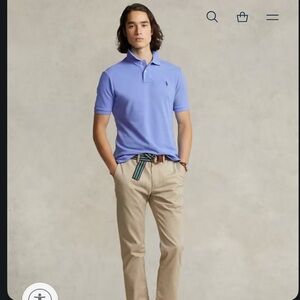 Ralph Lauren 30W 32L Stretch Straight Fit Chino Pant - Beige